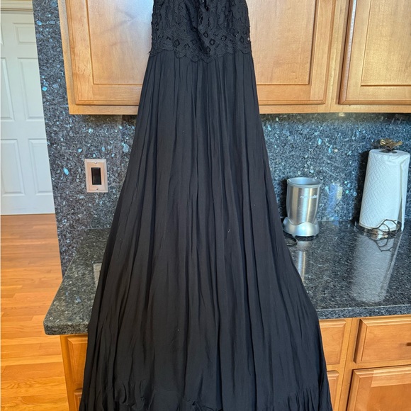 Free People Black Lace Backless Maxi Dress - Picture 6 of 6